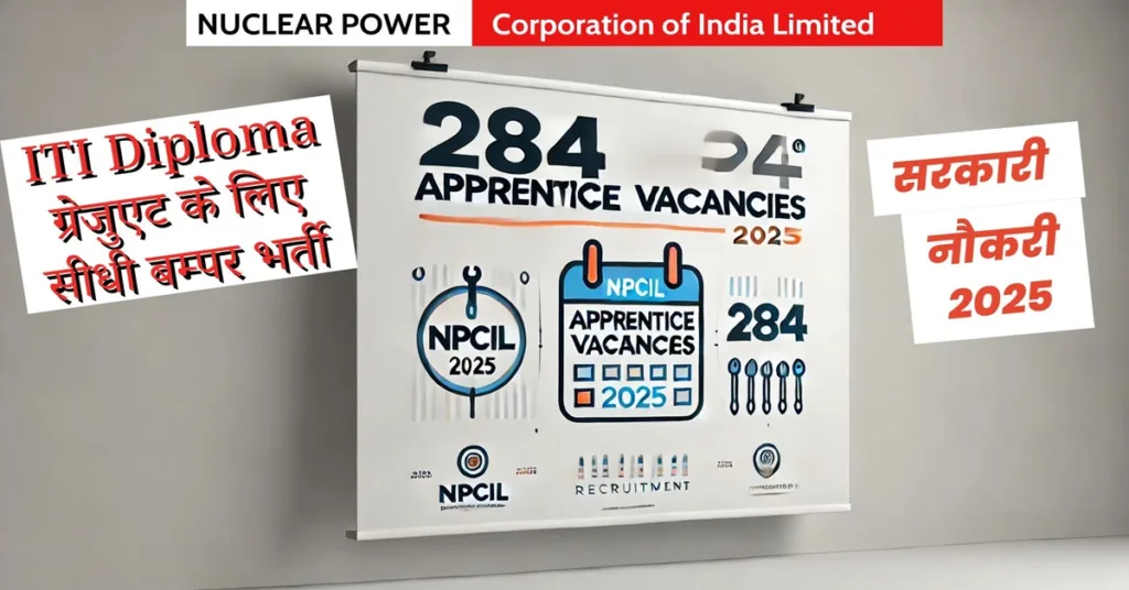 NPCIL Jobs 2025 284 Vacancies
