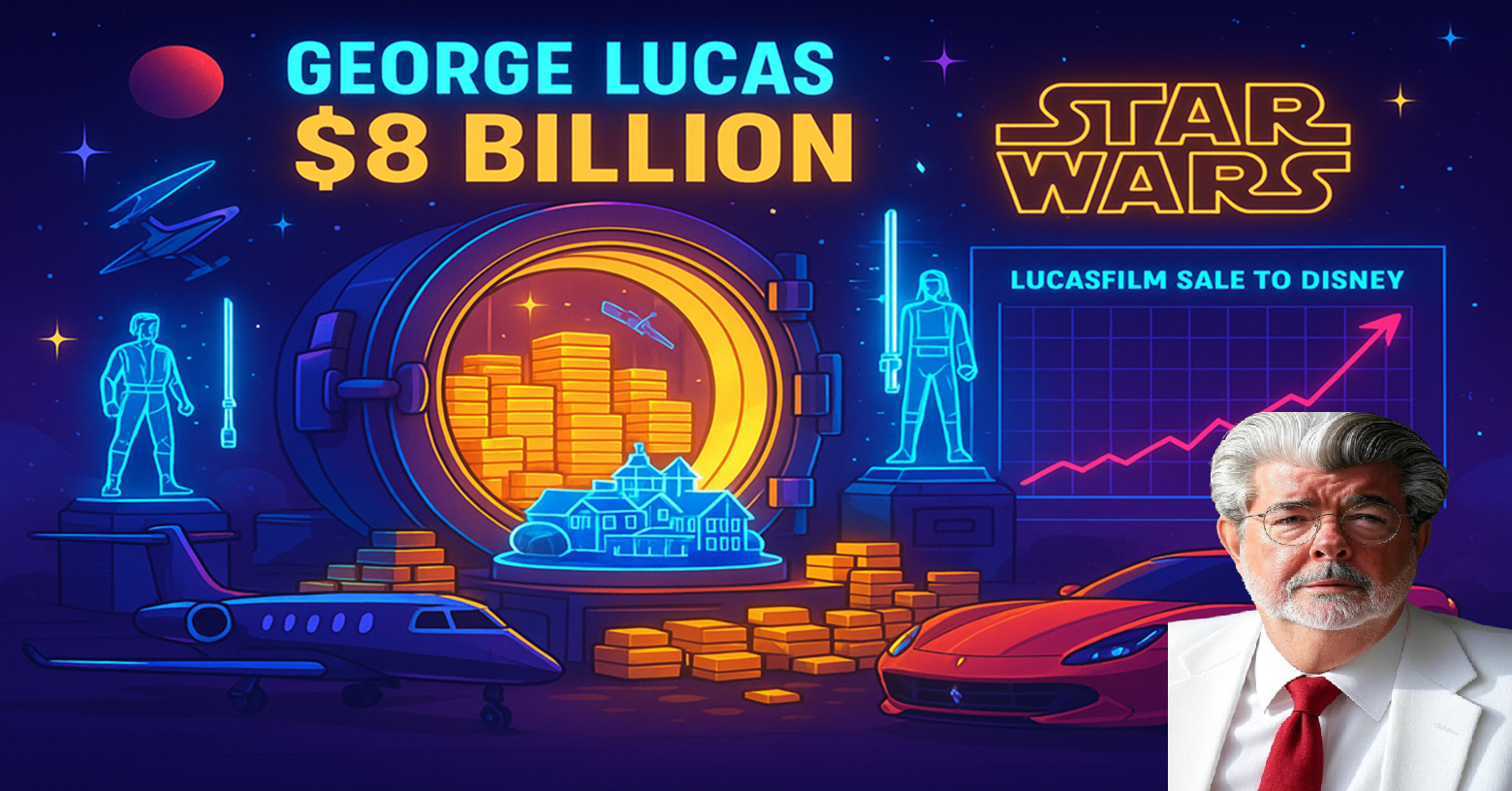 How George Lucas Turned $150,000 into $8 Billion with One Genius Move! Net Worth