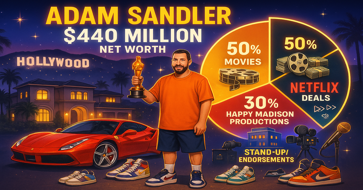Adam Sandler’s $440M Fortune Revealed How He Built a Comedy Empire! Net worth