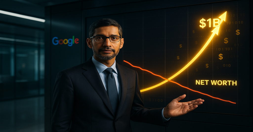 CEO Sundar Pichai Salary Was Cut, But He Just Made $1,100,000,000. The Math Doesn't Make Sense… Until You See This