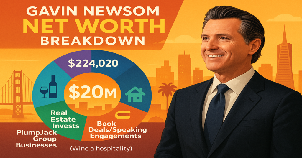 Gavin Newsom’s $20M Fortune Uncovered How He Built His Empire! 💰 Facts and Net Worth